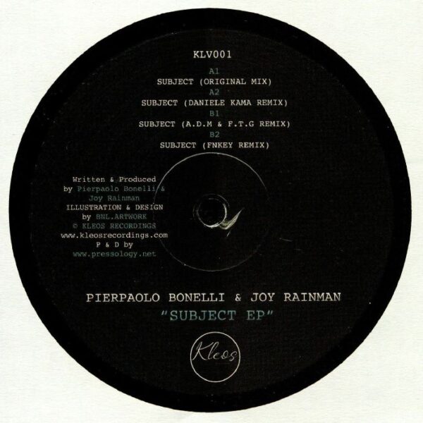 Pierpaolo Bonelli, Joy Rainman ‎- Subject bchod s lp platnami