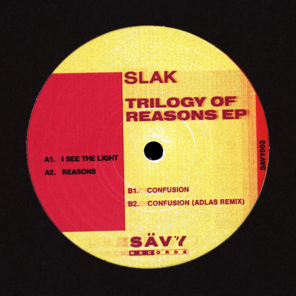 Slak - Trilogy Of Reasons EP Vinyl Acid Techno Breakbeat