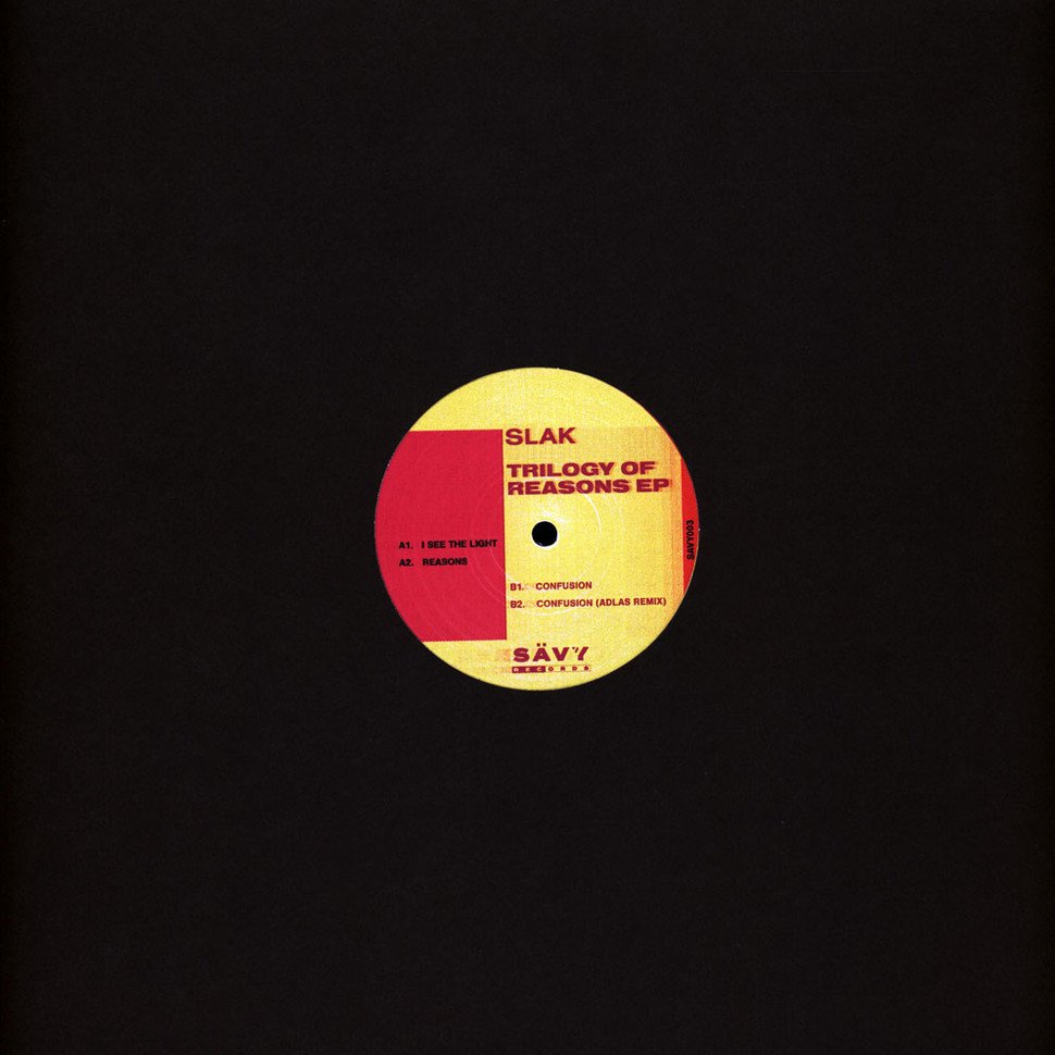 Slak - Trilogy Of Reasons EP Vinyl Acid Techno Breakbeat