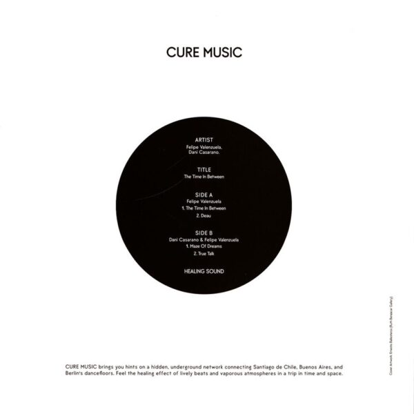 Dani Casarano & Felipe Valenzuela - The Time In Between (Vinyl) Cure Music Minimal House Electro House Tech House Breaks
