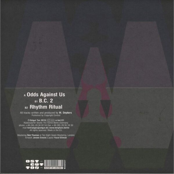 Martyn - Odds Against Us (Vinyl) Techno Drum n Bass Ostgut Ton – O-TON 121