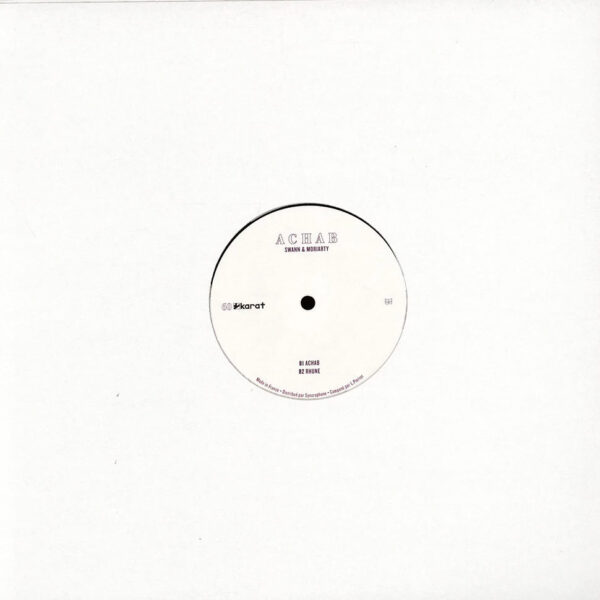 Swann & Moriarty - Achab (Vinyl) Electro Deep Techno Tech House