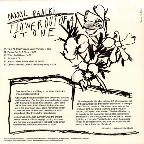 Darryl Baalki - Flower Out Of A Stone (Vinyl) Deep House Jazzy House Deeppa Records – DEEPPA08