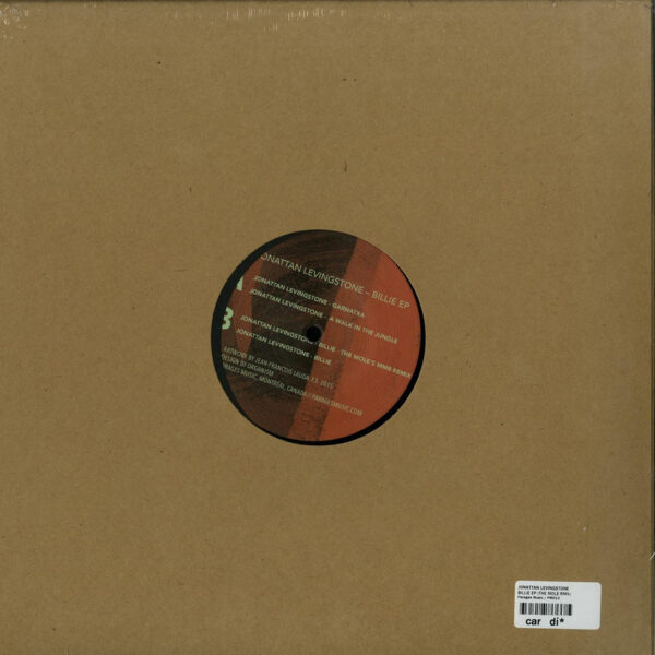 Jonattan Levingstone - Billie EP (Vinyl) Deep House Parages Music – PARAGES 012