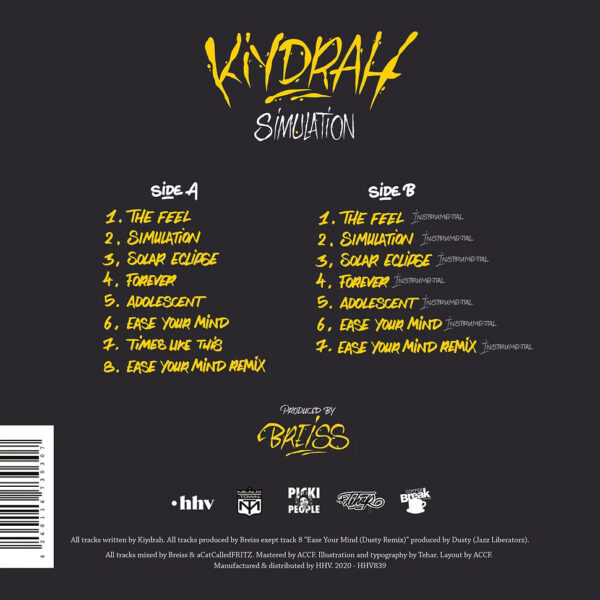 Kiydrah - Simulation (Vinyl) Hip Hop Conscious HHV – HHV839