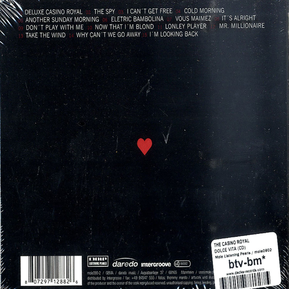 The Casino Royal - Dolce Vita (CD) Future Jazz Downtempo Mole Listening Pearls – mole0902